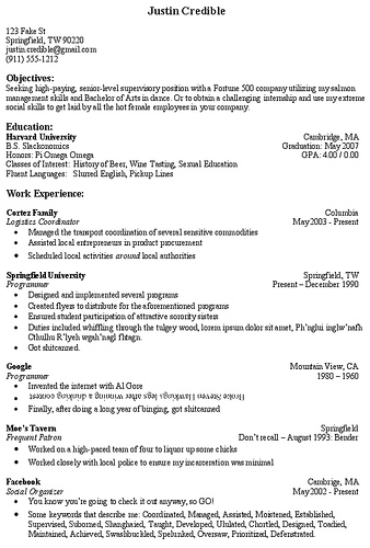 What to include on resume for law school
